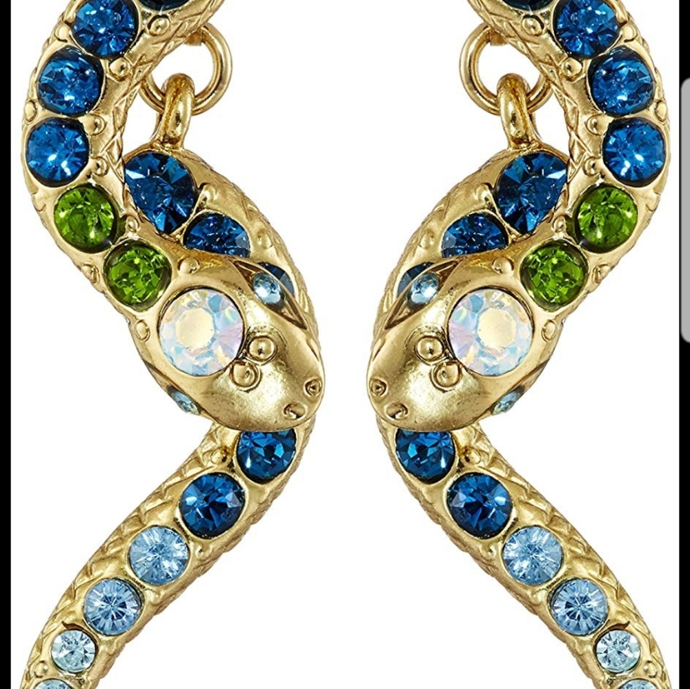 NEW IN BOX* Betsy Johnson snake earrings